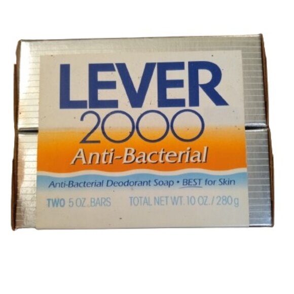 LEVER 2000 Anti-Bacterial 5oz Deodorant Soap Bar Pack of 2 Bars NEW NOS Vtg 1997 - Picture 4 of 6